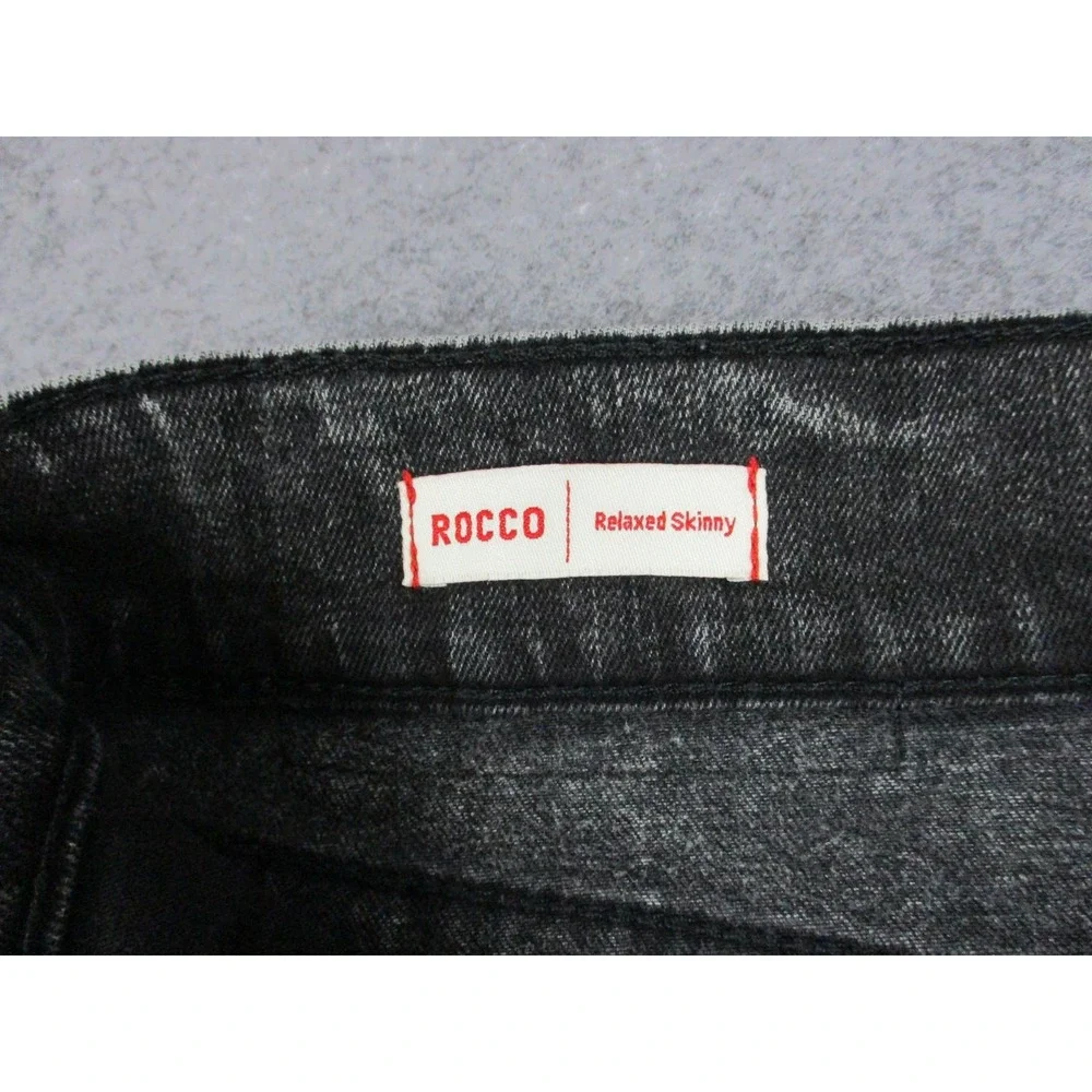 True Religion Jeans Mens 38 Gray Rocco Moto Relaxed Skinny Pocket Embroidery